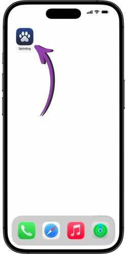 SpinDog review main screen on the phone