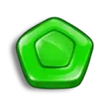 Green Pentagon Candy Symbol